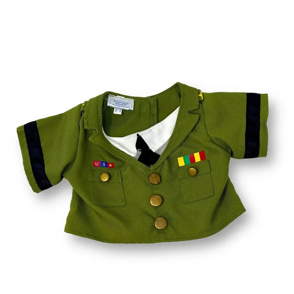 Build-A-Bear US ARMY MILITARY UNIFORM Shirt Teddy Clothes RETIRED